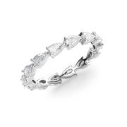 2.00 TCW Pear Cut Moissanite Wedding Band Mapple Gems